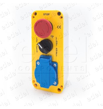 LAY5-JBES325 STOP PANEL + SELECTOR + PLUG SCHUKO
