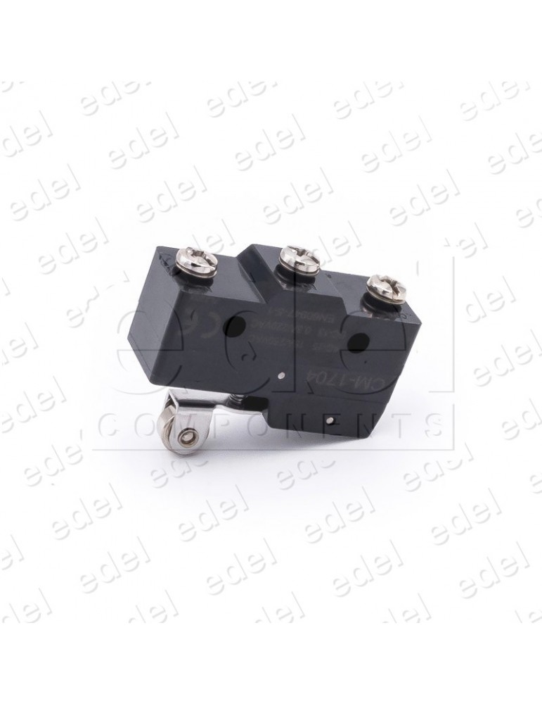 MICRO CON PULSADOR Y RODILLO TERMINALES CON TORNILLO