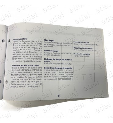 ELEVATOR MANTENIMENT BOOK