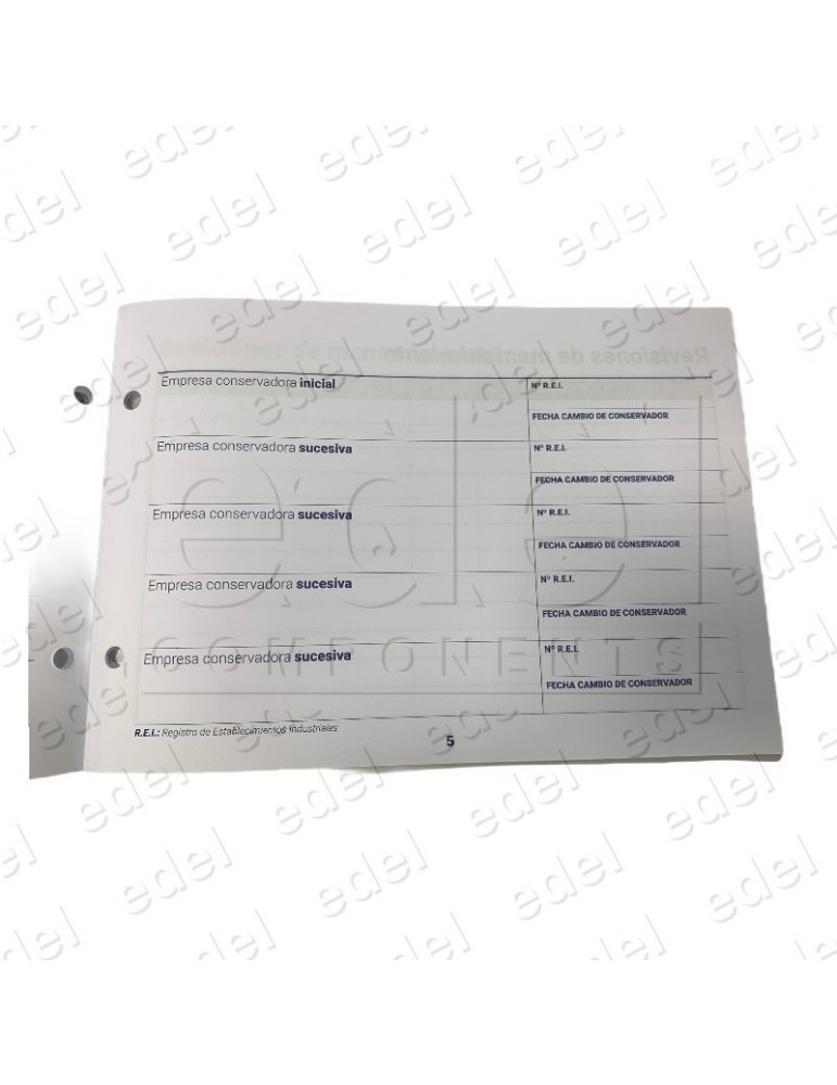 ELEVATOR MANTENIMENT BOOK