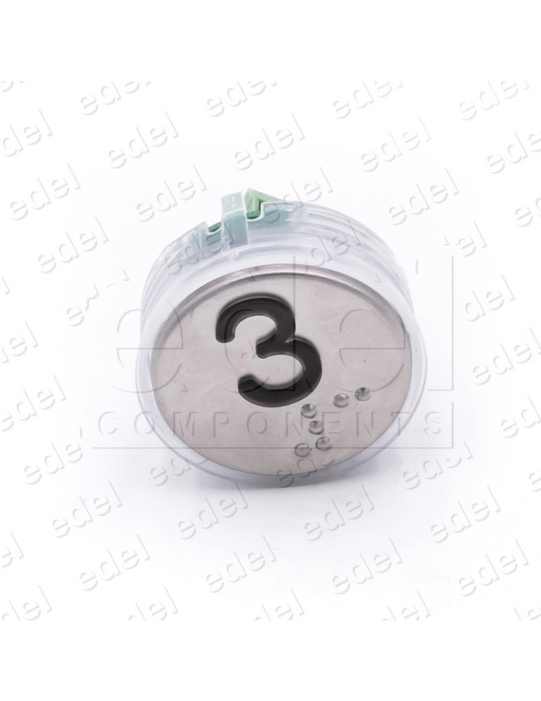 PUSH BUTTON VEGA VENUS  RED LIGHT 12/24V 3