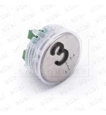 PUSH BUTTON VEGA VENUS  RED LIGHT 12/24V 3