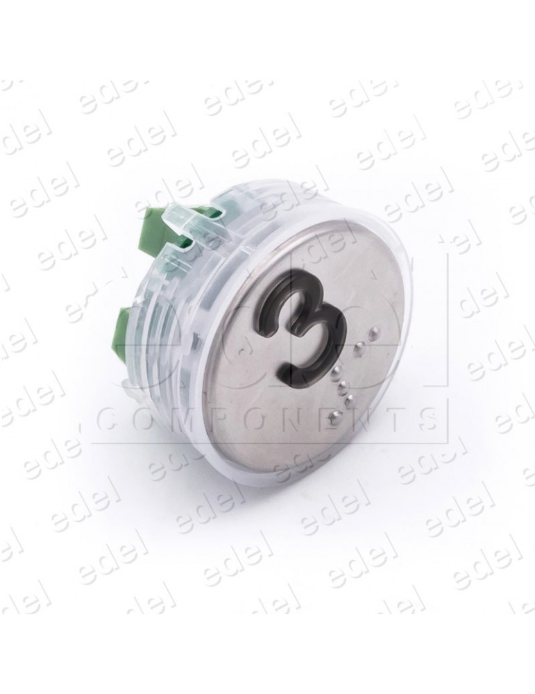 PUSH BUTTON VEGA VENUS  RED LIGHT 12/24V 3