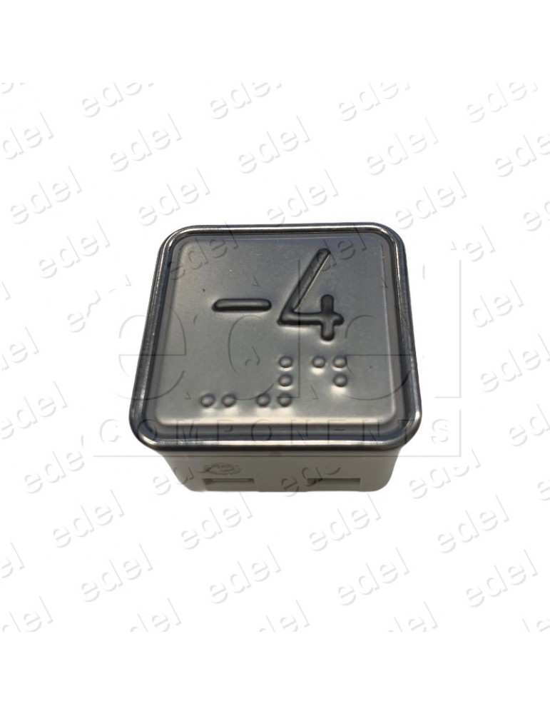 PUSH BUTTON SCHAEFER MT 42  W/BRAILLE RED INOX -4