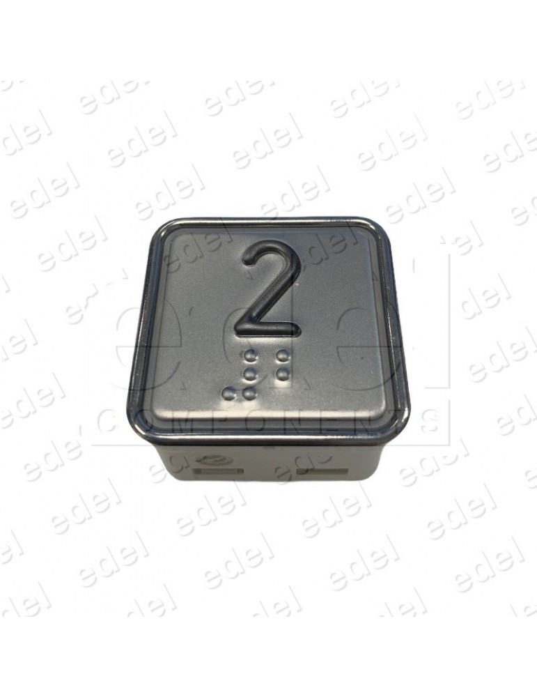 PUSH BUTTON SCHAEFER MT 42  W/BRAILLE RED INOX 2