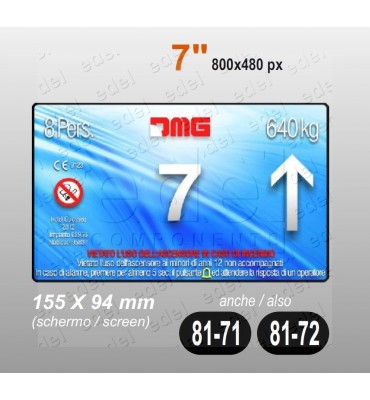 DISPLAY TFT 7" GIOTTO MULTI-PARALLEL AND VOICE SYNTHESIS - BINARY AND AUTONOMOUS