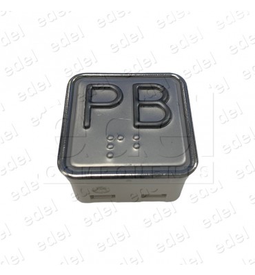 PUSH BUTTON SCHAEFER MT 42  W/BRAILLE RED INOX PB