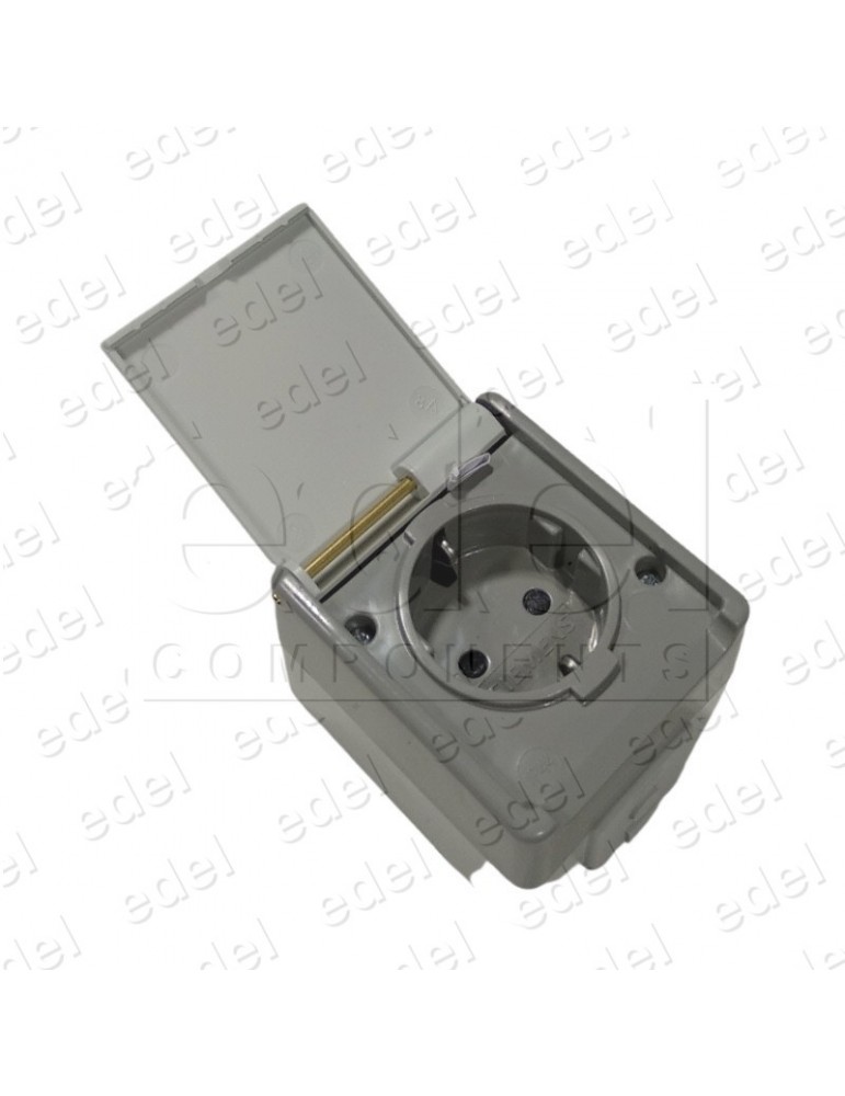 ENCHUFE DE SUPERFICIE ESTANCO CON TAPA