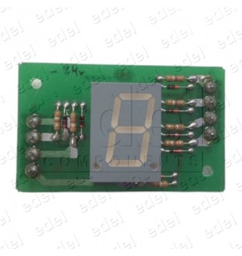 DISPLAY JMT 7 SEGMENTOS 1 DIGITO CODIFICADO 24V C-