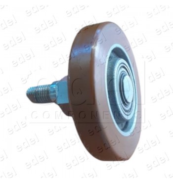 RODADERA 125X30 EXCENTRICA CON TORNILLO EXAG.30