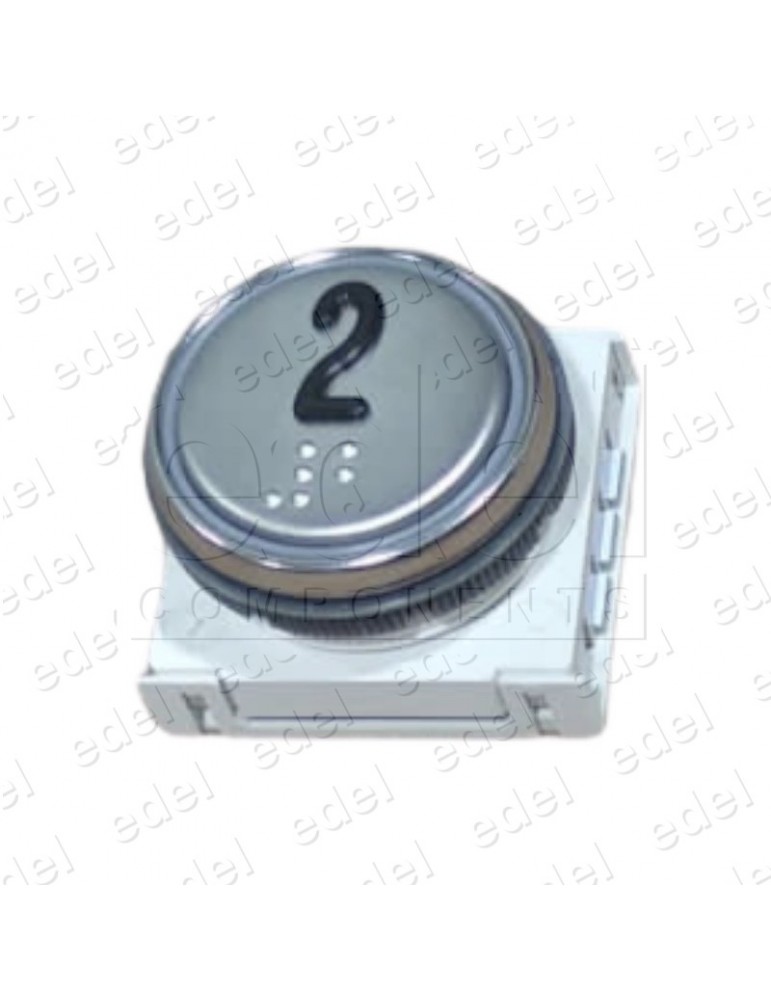 BMSVL34MR.00 2 PUSH BUTTON DMG BM MACRO RED LIGHT INOX 2